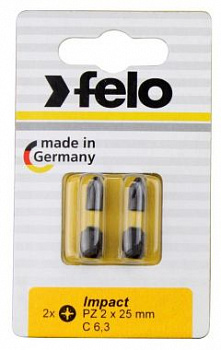 Бита ударная серия Impact TX 40X25, 2 шт на блистере FELO 02640241