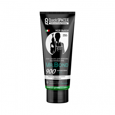 Pipal mrBond  Крем - смазка для монтажа пластиковых труб ПВХ QuickSPACER® Mr.Bond® 900 250 г  4090000250