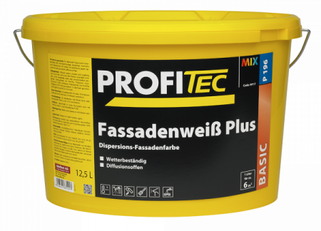 Краска PROFI Tec P196 Fassadenwei? Plus, 12,5 л