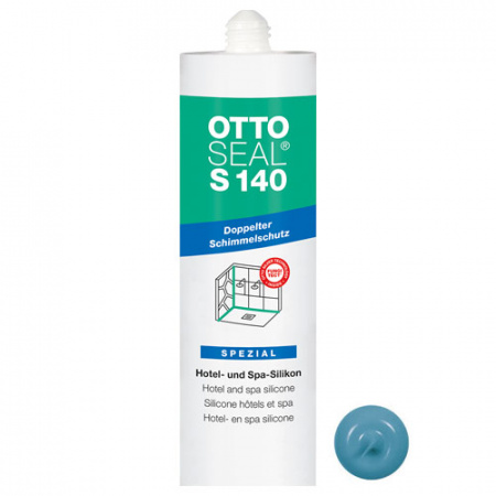 Профессиональный силиконовый герметик для СПА, гостиниц и хамамов OTTOSEAL S140 SPEZIAL  C990 (адрия голубой), 310мл