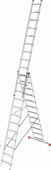 Лестница алюминиевая многофункциональная трехсекционная NV2230 артикул 2230312