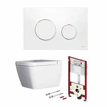 TECE  Комплект с панелью смыва TECEloop и унитазом TECEone без функции биде панель смыва белая  K400600.WC2