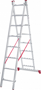 Лестница алюминиевая многофункциональная двухсекционная NV2220 артикул 2220208