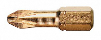 Бит 1/4" с алм. напылением, PZ2х25, серия 021 С6,3TIN FELO 021 020 80