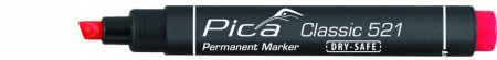 PICA-MARKER 521/40 Маркер строительный DRY-SAFE красный, скошенный наконечник (2-6 мм)