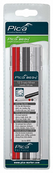PICA-MARKER 6045/SB К-т грифелей для карандаша Pica BIG Dry (4 красных, 4 темных, 4 белых) в кейсе (в блистере)