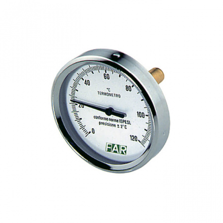 FAR  Термометр Ø80 мм 1/2” шкала 0-120°C  FA 2600