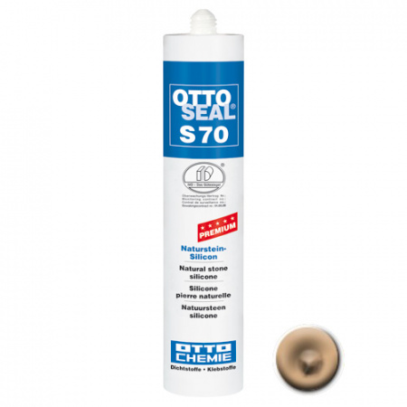 Нейтральный силиконовый герметик для камня и мрамора OTTOSEAL S70 PREMIUM С10 (багамо-бежевый), 310мл
