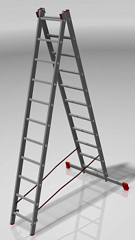 Профессиональная алюминиевая двухсекционная лестница NV3220 артикул 3220211