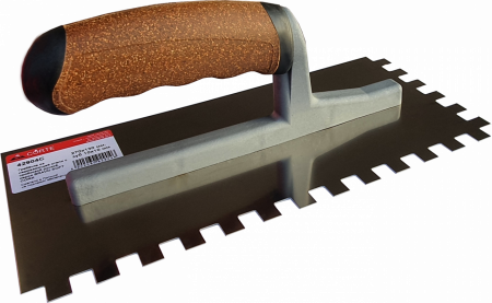 Гребёнка нержавеющая, пробковая ручка BRAVO SOFT CORK 13x27,зуб 10x10 CORTE