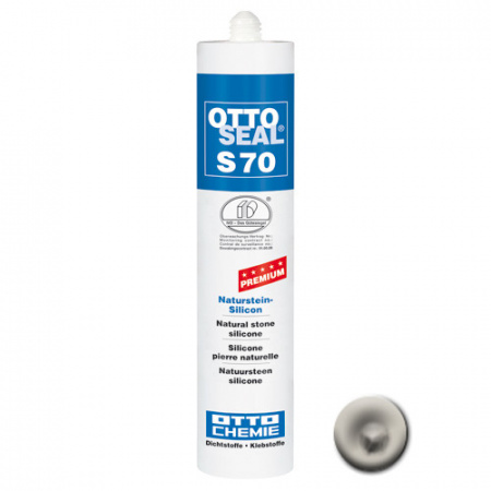 Нейтральный силиконовый герметик для камня и мрамора OTTOSEAL S70 PREMIUM С71 (серая смесь), 310мл