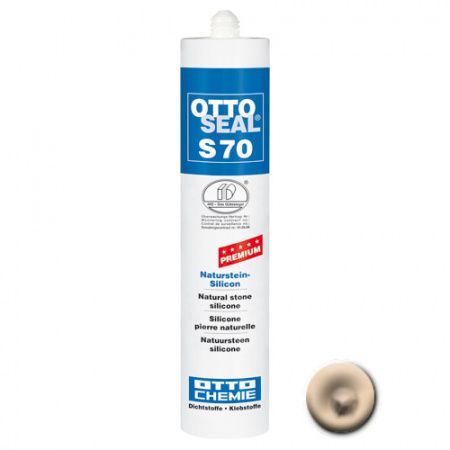 Нейтральный силиконовый герметик для камня и мрамора OTTOSEAL S70 PREMIUM С82 (красно-бежевый), 310мл