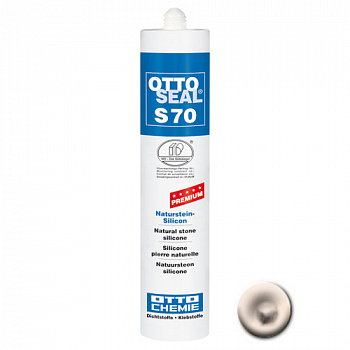 Нейтральный силиконовый герметик для камня и мрамора OTTOSEAL S70 PREMIUM С1110 (бежевый песчаник), 310мл