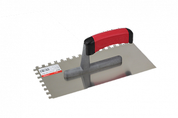 Гребенка нержавеющая 270х130 мм зуб 8х8 мм с эргономичной ручкой, CORTE