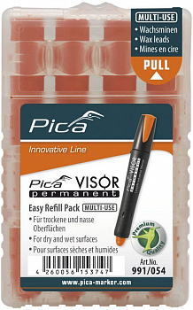 PICA-MARKER 991/054 Сменные картриджи для маркера Pica - Visor permanent (Оранжевый) 4 шт