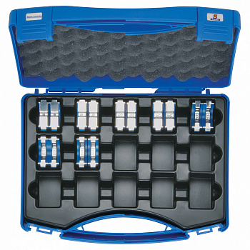 Комплект: 7 пресс-матриц серии "5" в пласт. кейсе - для трубчатых медных нак-ков KLAUKE BC-типа 6-185 мм2