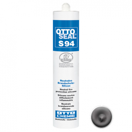 Огнестойкий нейтральный силиконовый герметик  OTTOSEAL S94 С02 (серый), 310мл