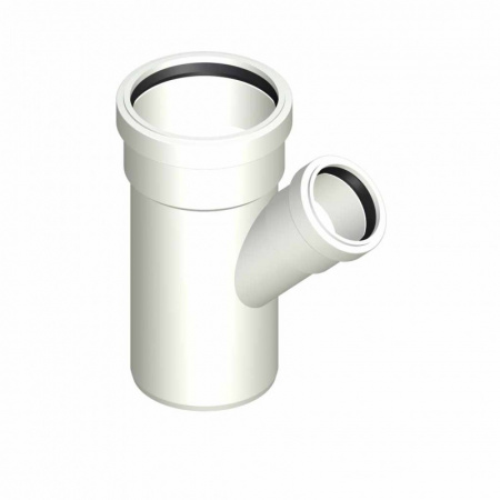 POLO-KAL  Шумопоглощающий тройник канализационный 45° 90/50  02644