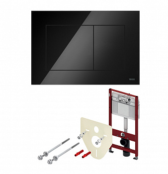 TECE  Комплект TECEbase для установки подвесного унитаза с панелью смыва ТЕСЕnow панель смыва черная глянцевая  K400403
