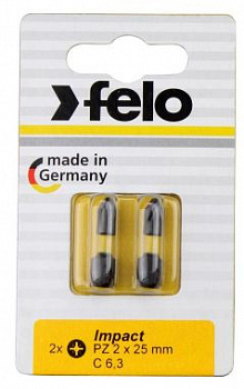 Бита ударная серия Impact TX 15X25, 2 шт на блистере FELO 02615241
