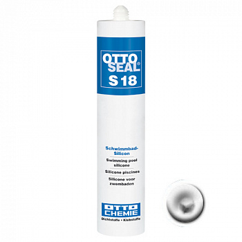 Профессиональный силиконовый герметик для бассейнов OTTOSEAL S18 С01 (белый), 310мл
