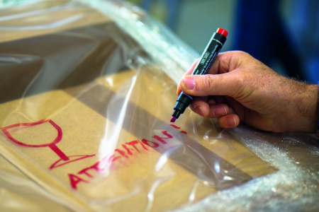 PICA-MARKER 521/40 Маркер строительный DRY-SAFE красный, скошенный наконечник (2-6 мм)