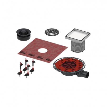 TECE  TECEdrainpoint S Комплект точечного трапа с сифоном DN 50, с основой под плитку  KDP-L50