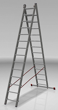 Индустриальная алюминиевая двухсекционная лестница NV5220 артикул 5220214