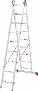 Лестница алюминиевая многофункциональная двухсекционная NV2220 артикул 2220209