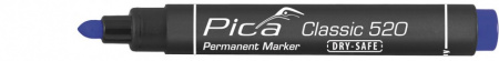 PICA-MARKER 520/41/SB Маркер строительный DRY-SAFE синий, круглый наконечник (1-4 мм) в блистере