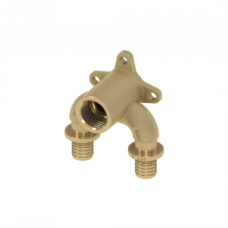 TECE  Тройник угловой с настенным креплением, закругленный, латунь 20 × Rp 1/2" × 20  708505