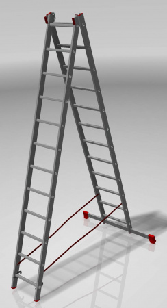 Профессиональная алюминиевая двухсекционная лестница NV3220 артикул 3220212
