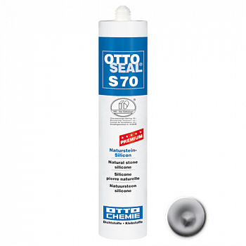 Нейтральный силиконовый герметик для камня и мрамора OTTOSEAL S70 PREMIUM С1282 (пастельный-манхетен), 310мл
