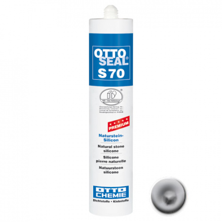 Нейтральный силиконовый герметик для камня и мрамора OTTOSEAL S70 PREMIUM С1282 (пастельный-манхетен), 310мл