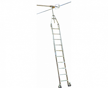 Стеллажная двухрядная лестница