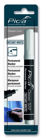 PICA-MARKER 522/52/SB Маркер строительный белый, круглый наконечник (1-4 мм) в блистере