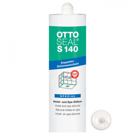 Профессиональный силиконовый герметик для СПА, гостиниц и хамамов OTTOSEAL S140 SPEZIAL  C116 (белоснежный), 310мл