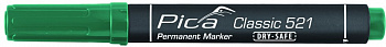 PICA-MARKER 521/36 Маркер строительный DRY-SAFE зеленый, скошенный наконечник (2-6 мм)