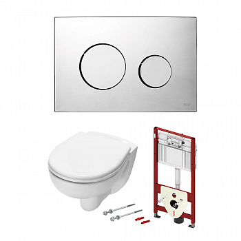 TECE  Комплект с панелью смыва TECEloop и унитазом TECE V04 54 см панель смыва хром глянцевый  K400626.WC1