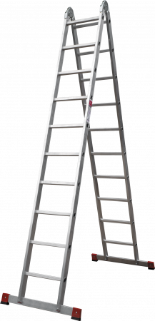 Профессиональная алюминиевая двухсекционная шарнирная лестница NV3310 артикул 3310210