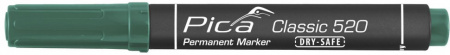 PICA-MARKER 520/36 Маркер строительный DRY-SAFE зелёный, круглый наконечник (1-4 мм)