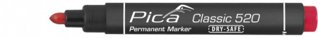 PICA-MARKER 520/40/SB Маркер строительный DRY-SAFE красный, круглый наконечник (1-4 мм) в блистере