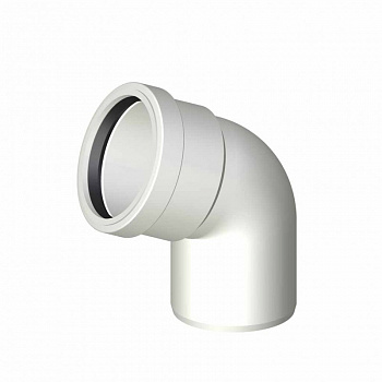 POLO-KAL  Шумопоглощающий отвод канализационный 67,5° 75-67,5°  02523