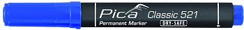 PICA-MARKER 521/41 Маркер строительный DRY-SAFE синий, скошенный наконечник (2-6 мм)