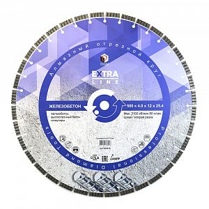 Алмазный диск DIAM Железобетон Extra Line 500x4.0x12x25,4 000616
