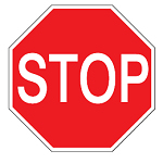 Дорожный знак Движение без остановки запрещено