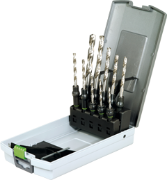 Сверло набор Centrotec 3-10мм с держателями 10шт. Festool