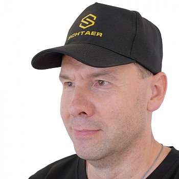 SCH-B25493.35 Бейсболка черная, 5 клиньев, липучка, с нанесением фирменного логотипа SCHTAER