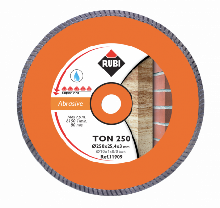 Диск алмазный TON 250 SUPERPRO RUBI