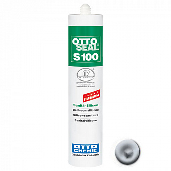 Профессиональный универсальный силиконовый герметик OTTOSEAL S100 PREMIUM С510 (серебряный), 300мл